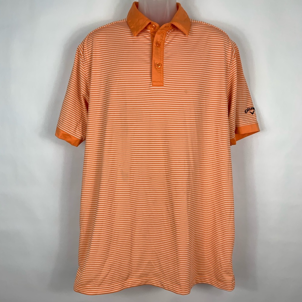 Callaway Men’s Orange Stripped Size XL Polo